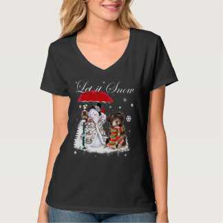 Havanese Santa Dog Christmas Snowman Xmas Pajama T-Shirt