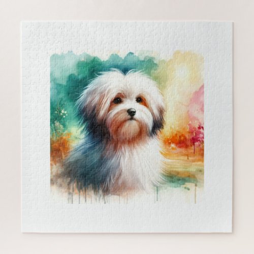 Havanese Serenity AREF804 _ Watercolor Jigsaw Puzzle