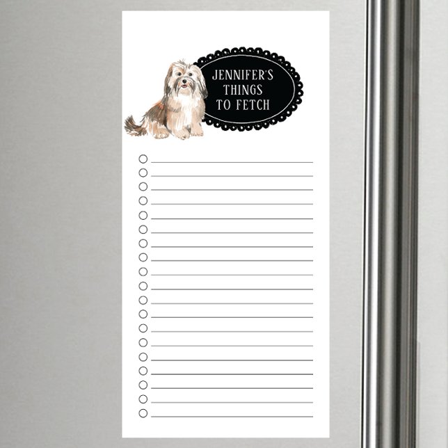 Havanese Shopping List  Magnetic Notepad (Creator Uploaded)