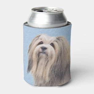 Havanese (Silver) Painting - Cute Original Dog Art Can Cooler
