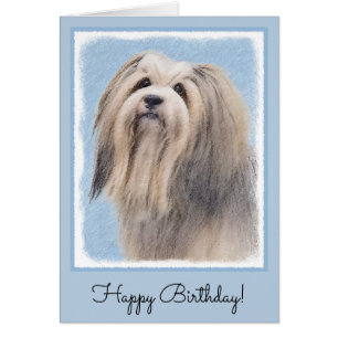 Havanese (Silver) Painting - Cute Original Dog Art Cards