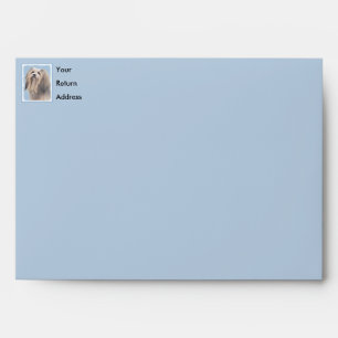 Havanese (Silver) Painting - Cute Original Dog Art Envelope