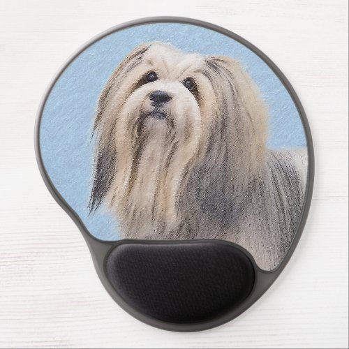 Havanese Silver Painting _ Cute Original Dog Art Gel Mouse Pad