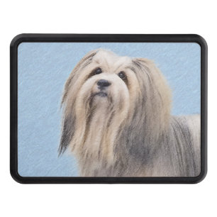 Havanese (Silver) Painting - Cute Original Dog Art Hitch Cover