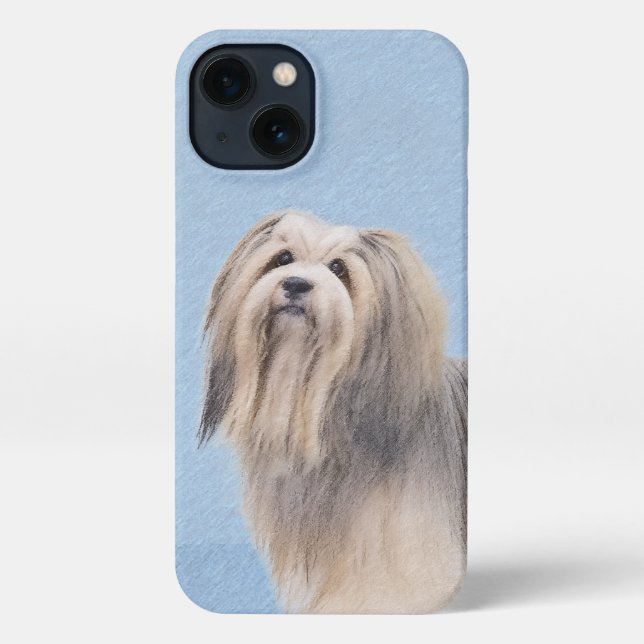 Havanese (Silver) Painting - Cute Original Dog Art iPhone Case (Back)