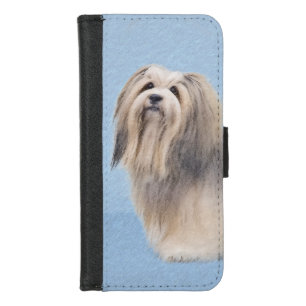 Havanese (Silver) Painting - Cute Original Dog Art iPhone 8/7 Wallet Case