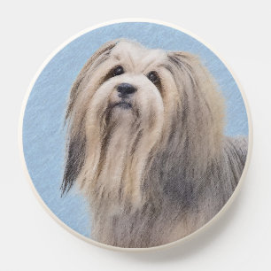 Havanese (Silver) Painting - Cute Original Dog Art PopSocket