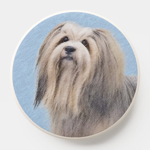 Havanese Silver Painting _ Cute Original Dog Art PopSocket