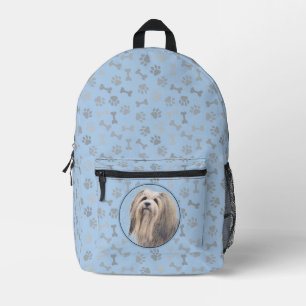 Havanese (Silver) Painting - Cute Original Dog Art Printed Backpack