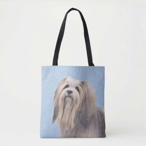 Havanese Silver Painting _ Cute Original Dog Art Tote Bag