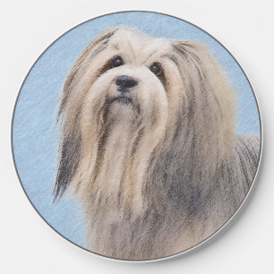 Havanese (Silver) Painting - Cute Original Dog Art Wireless Charger