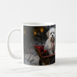 Havanese Snowy Sleigh Christmas Decor  Coffee Mug