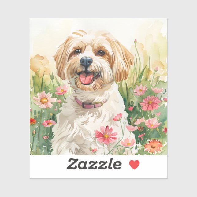 Havanese Sticker – Watercolor Dog Decal (Sheet)