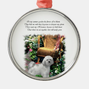 Havanese Summer Garden Metal Ornament