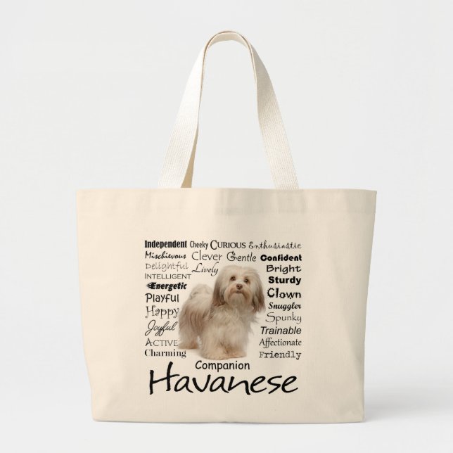 Havanese Traits Tote Bag (Front)