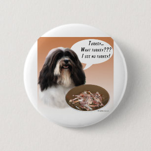 Havanese Turkey Pinback Button