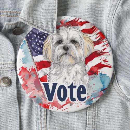 Havanese US Elections Vote for Paws_itive Change  Button