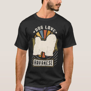 Havanese Vintage Classic Retro Dog T-Shirt