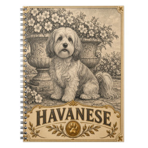 Havanese, Vintage Heritage Dog Notebook