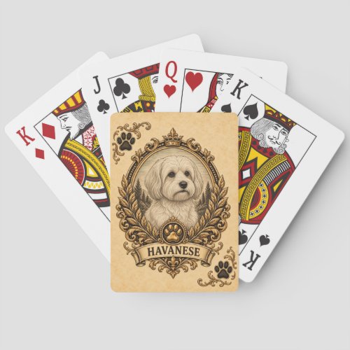 Havanese, Vintage Heritage Dog Poker Cards