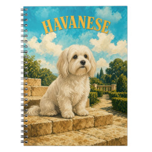 Havanese, Vintage Watercolor Dog Art Notebook
