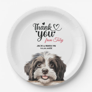Havanese Wedding Thank You Paper Plates