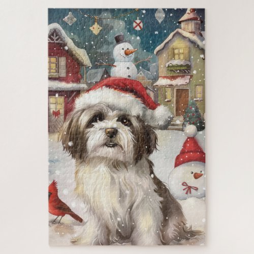 Havanese Winter Wonderland Christmas Joy Jigsaw Puzzle