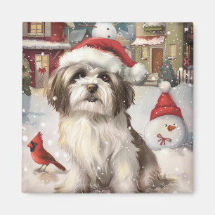 Havanese Winter Wonderland Christmas Joy Magnet