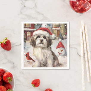 Havanese Winter Wonderland Christmas Joy Napkins