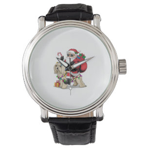 Havanese Xmas Lighting Santa Riding Havanese Dog C Watch