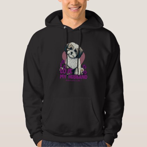 Havanesedog With Flowers I Love My Husband Hoodie
