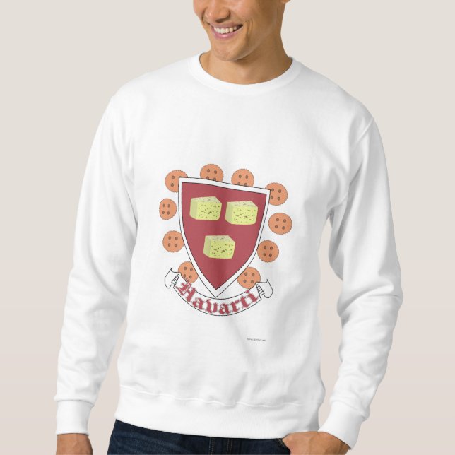 Havarti College Cheesy University Academia Motto Sweatshirt (Front)