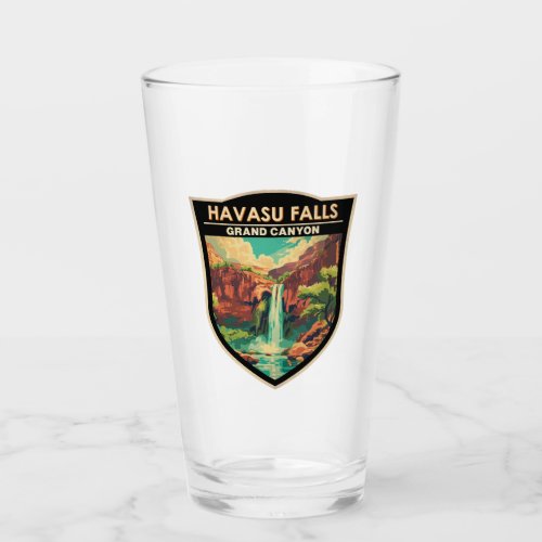 Havasu Falls Grand Canyon Travel Art Vintage Glass