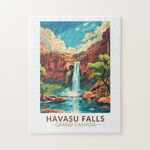 Havasu Falls Grand Canyon Travel Art Vintage Jigsaw Puzzle