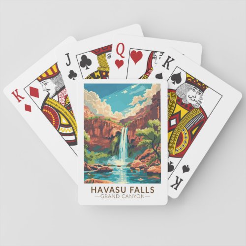 Havasu Falls Grand Canyon Travel Art Vintage Playing Cards