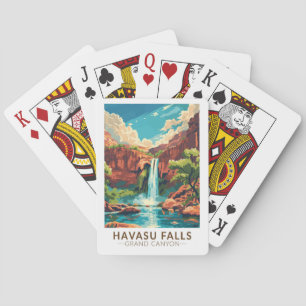 Havasu Falls Grand Canyon Travel Art Vintage Poker Cards