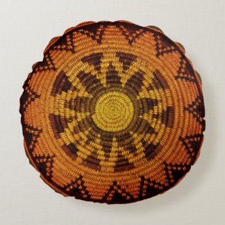 Havasupai Indian Basket Round Pillow