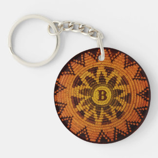 Havasupai Indian Basket with (or without) Monogram Keychain