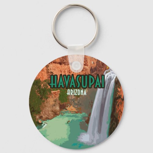 Havasupai Indian Reservation Arizona Mooney Falls Keychain