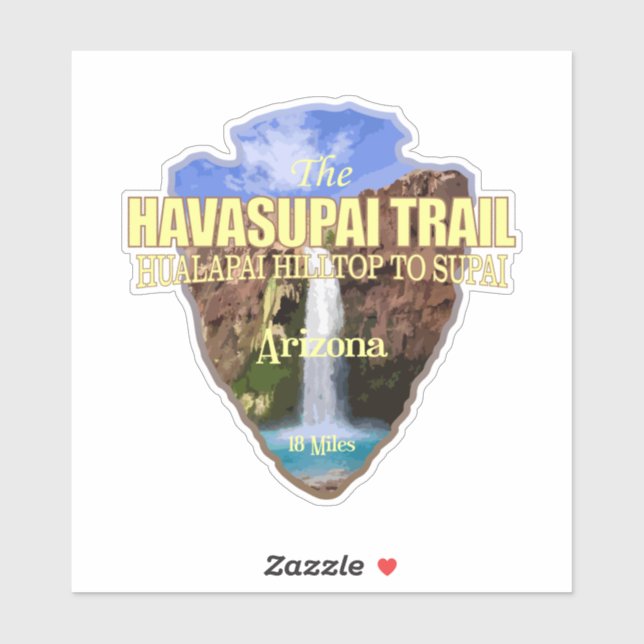 Havasupai Trail (arrowhead) Sticker (Sheet)