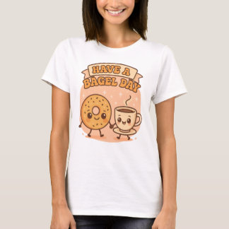 Have a Bagel Day Kawaii Foodie Art T-Shirt