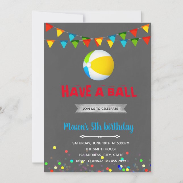 Have a ball pool invitation (Front)