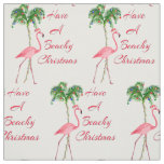 Have A Beachy Christmas Flamingo Fabric
