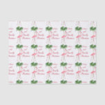 Have A Beachy Christmas Flamingo Tissue Paper<br><div class="desc">If you having a tropical Christmas this winter then you will love this funny Christmas Flamingo. If you dream of the beach during Christmas then this
holiday design will keep you in a tropical mood. Gorgeous pink flamingo wearing a Santa Claus hat with a Christmas decorated palm tree.</div>