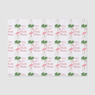 Have A Beachy Christmas Flamingo Tissue Paper