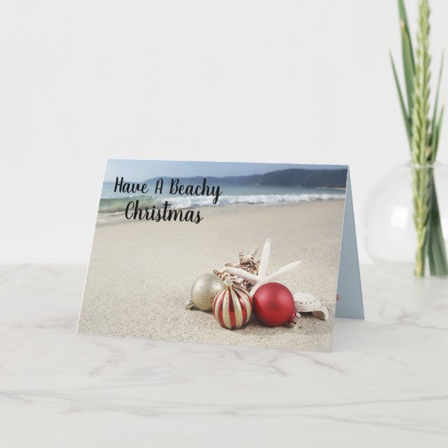 Have A Beachy Christmas Holiday Card (Front)