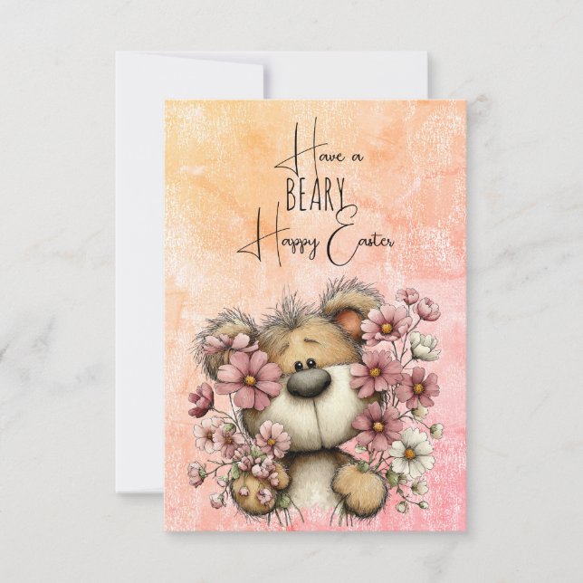 Have a BEARY Happy Easter  Note Card (Front)