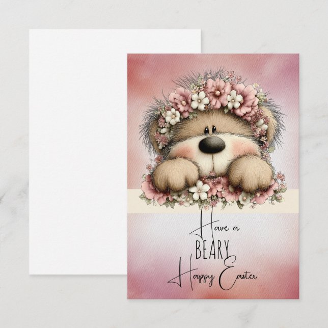 Have a BEARY Happy Easter  Note Card (Front/Back)