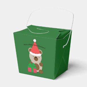 Have a Beary Merry Christmas Bear Favor Boxes