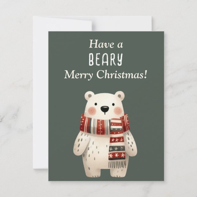 Have a Beary Merry Christmas!  Invitation (Front)